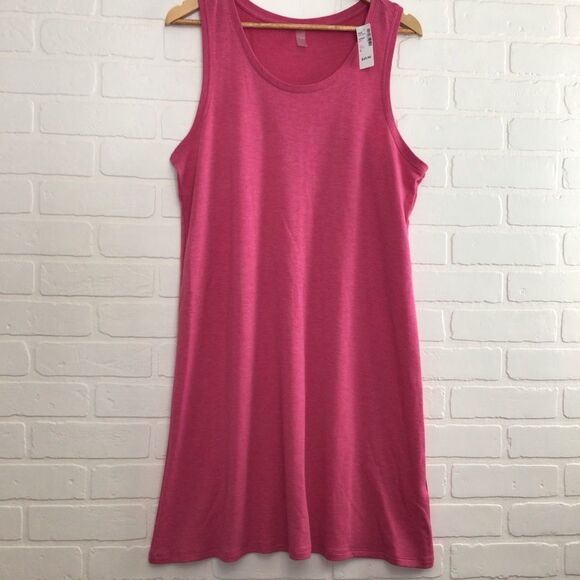 𝅺reitmans dress lightweight racer back pink breathable summer resort wear large - Picture 9 of 9